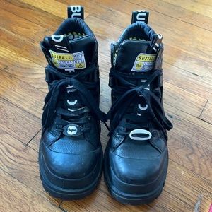 BUFFALO BLACK ASPHA NC MID LACE UP SNEAKERS